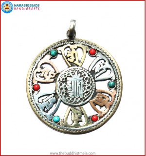 "kalachakra" & "Mantra" Symbol Pendant