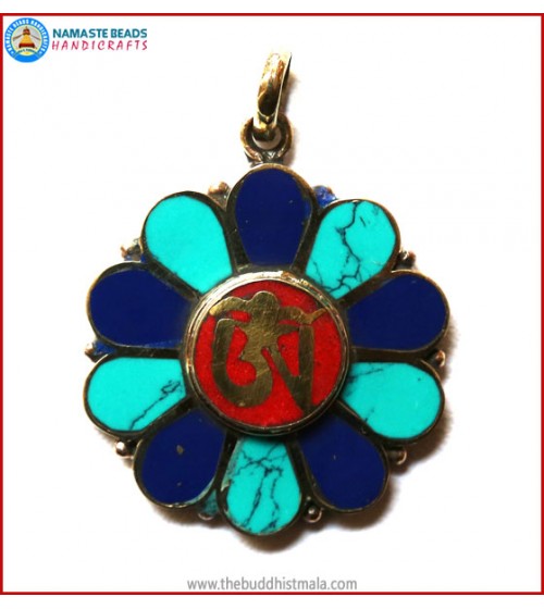 "Tibetan OM" Symbol Brass Pendant