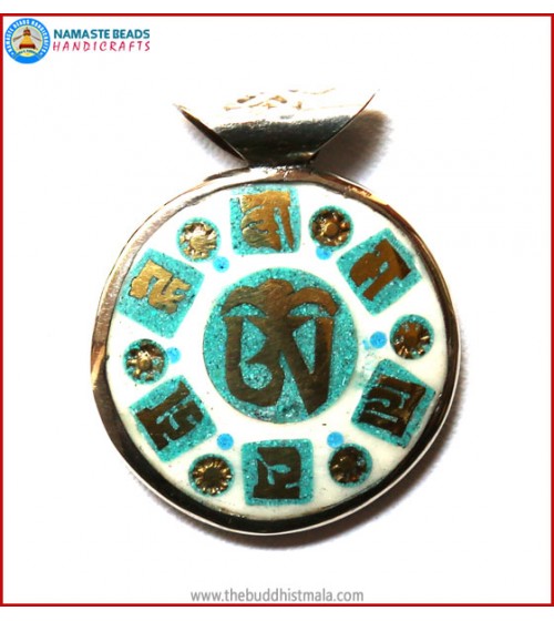 "Tibetan OM" Symbol Bone Pendant