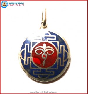 "Buddha-Eye" Symbol White Metal Pendant