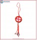 Red String Dharma Wheel Key Ring
