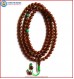 Amber Mala with Green Jade Spacer Beads