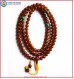 Brown Amber Mala with Turquoise Spacer Beads