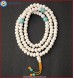 White Bone Mala with Turquoise Spacer Beads