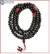 Black Bone Mala with Coral Beads