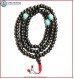 Black Bone Mala with Turquoise Spacer Beads