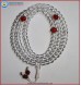 Crystal Mala With Carnelian Spacer Beads