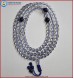 Crystal Mala With Lapis Lazuli Spacer Beads