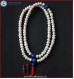 Cultured Pearl Mala with Lapis Lazuli Spacer Beads