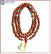 Raktu Seed Mala with Turquoise & Coral Spacer Beads
