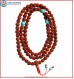 Rudraksha Seed Mala with Turquoise Spacer Beads