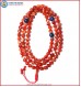 Red Agate Mala with Lapis Lazuli Beads