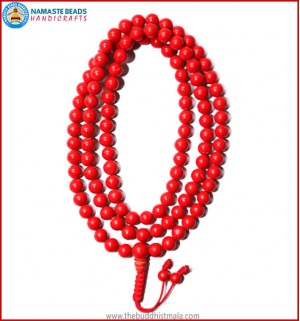 Reconstituted Red Coral Mala