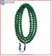 Green Jade Mala with Lapis Lazuli Spacer Beads