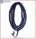 Afghani Lapis Lazuli Stone Mala with Metal Inlays Spacer Beads
