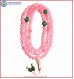 Rose Quartz Mala with Green Jade Spacer Beads