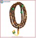 Tiger-Eye Stone Mala with Green Jade Spacer Beads
