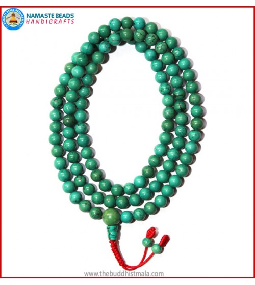 Best Quality Turquoise Mala with Fixed Knot