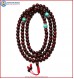 Red Sandal Wood Mala with Turquoise Beads
