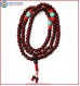 Red Wood Mala with Coral & Turquoise Beads