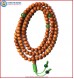 Sandal Wood Mala with Green Jade Spacer Beads