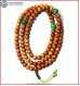 Sandal Wood Mala with Green Jade Beads