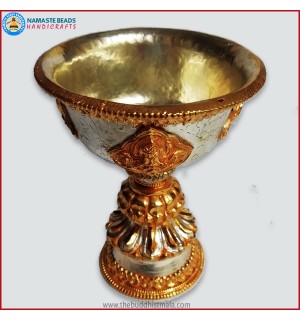 Silver & Gold Plated Copper Butter Lamp