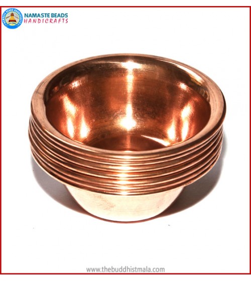Copper Water Offering Bowl Set 