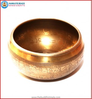 Mantra Carved singing bowl