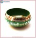 Mantra Itching & Inside "OM" Itching Green Singing Bowl