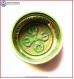 Mantra Itching & Inside "Double Dorje" Carved Green Singing Bowl