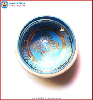 Mantra Itching & Inside "Bajra" Itching Blue Singing Bowl