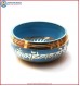 Mantra Itching & Inside "4 Buddha" Carved Blue Singing Bowl