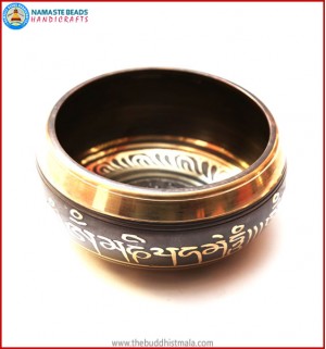 Mantra Itching & Inside "Bajra" Symbol Singing Bowl