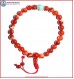 Red Agate Stone Wrist Mala with TUrquoise Bead