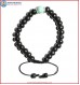 Black Bone Bracelet with Turquoise Bead