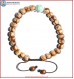 Brown Bone Carved Bracelet with Turquoise Bead