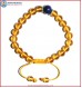 Citrine Stone Bracelet with Lapis Lazuli Bead