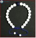 White Conch Shell Bracelet with Lapis Lazuli Bead