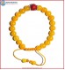 Honey Yellow Jade Stone Bracelet with Coral Bead