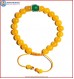 Honey Yellow Jade Stone Bracelet with Green Jade Bead
