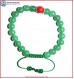 Light Green Jade Stone Bracelet with Coral Bead