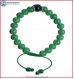 Light Green Jade Stone Bracelet with Lapis Lazuli Bead