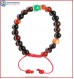 Mix Agate Stone Bracelet with Green Jade Bead