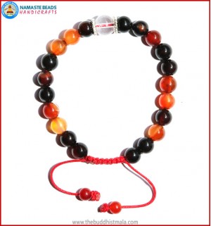 Mix Agate Stone Bracelet with Crystal Bead