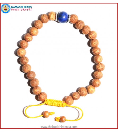 Raktu Seed Bracelet with Lapis Lazuli Bead