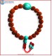 Rudraksha Seed Wrist Mala with Turquoise Bead