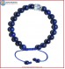Afghani Lapis Lazuli Stone Bracelet with Crystal Bead