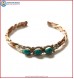 Three Turquoise 3 Metal Bracelet