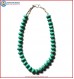 Flat Round Turquoise Beads Necklace